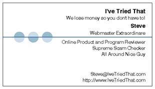 Steve’s Business Card