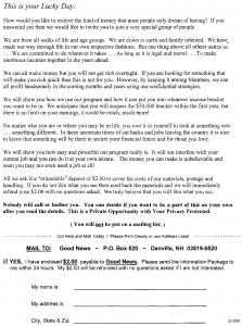 Lucky Day Letter