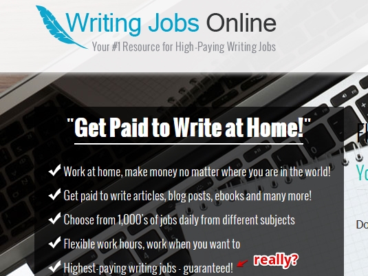 Image result for Picture about writing jobs online